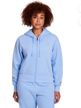 Champion Blue Fleece Full-Zip Hoodie XXL Plus